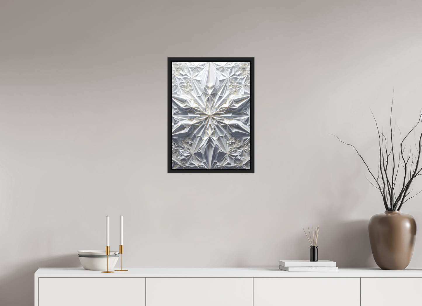 16 x 21.9″, Photo Print on Aluminum Backing with boarder Snowflake