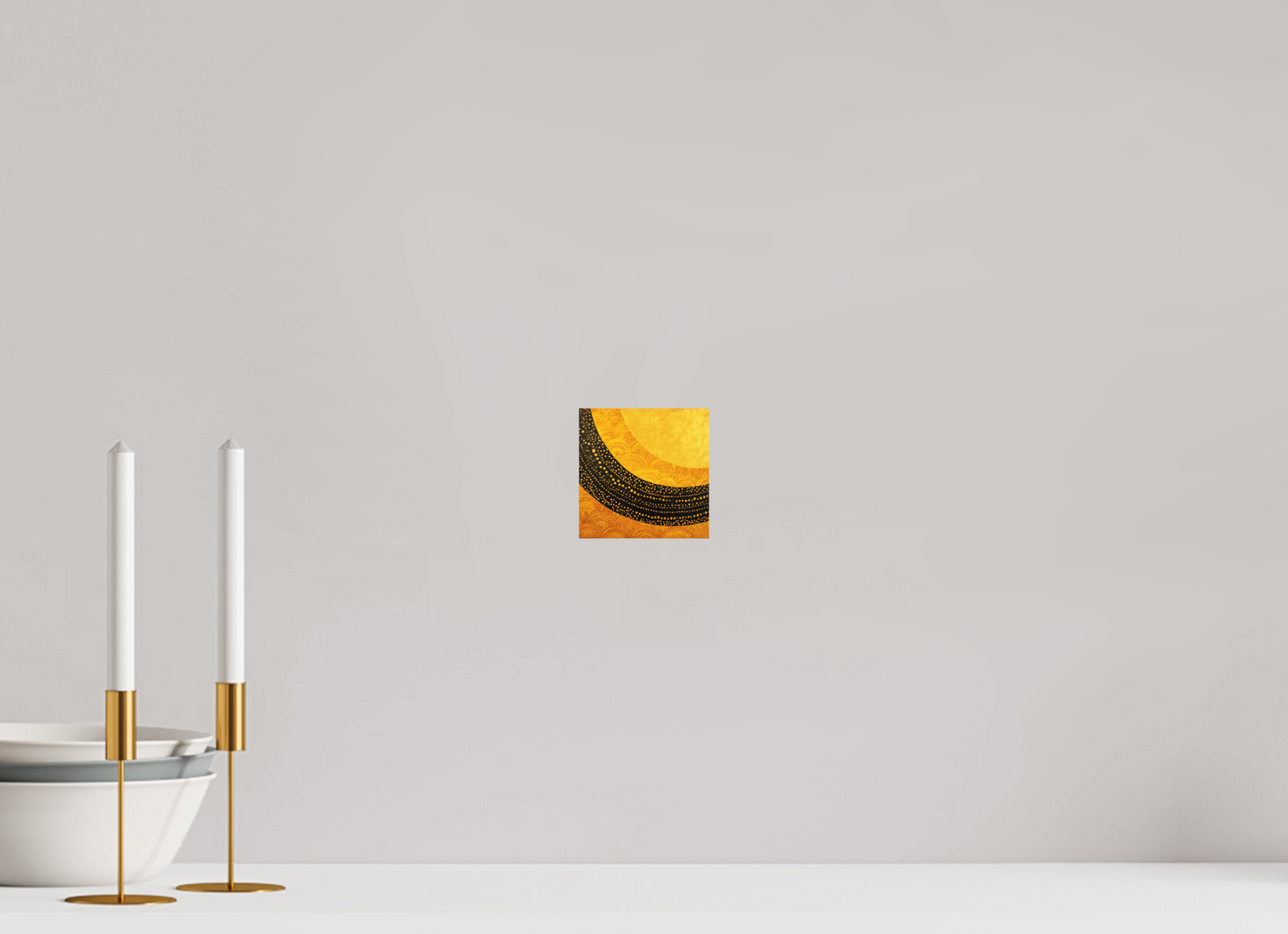 4 x 4″, Photo Print on Aluminum Backing Art Deco Sun
