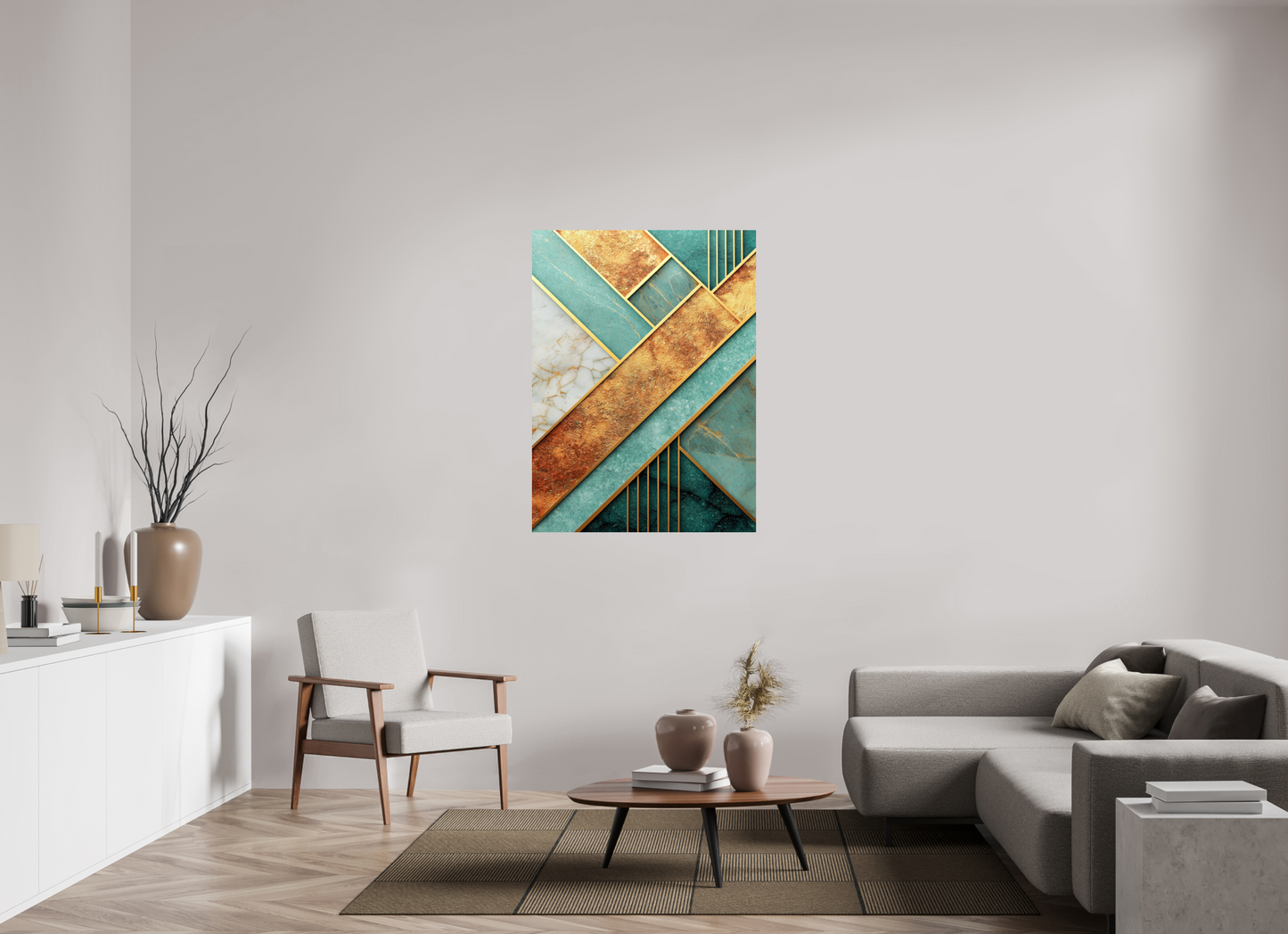 36 x 48.5″, Fine Art Print On Aluminum Dibond Art Deco Atlantis