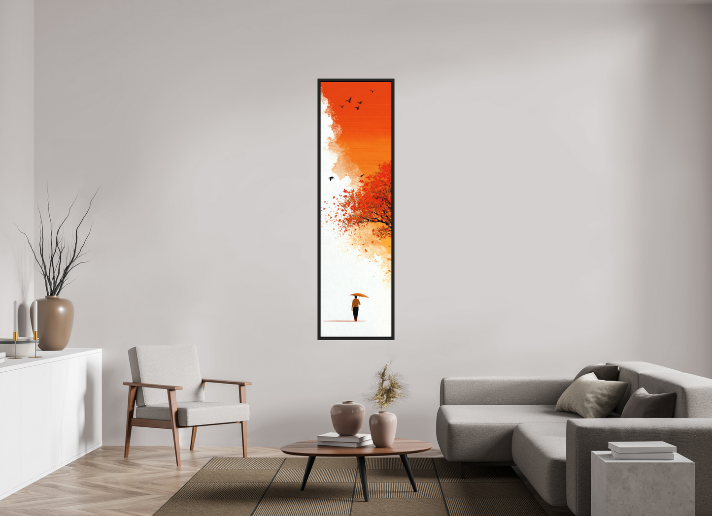 20 x 72″, Photo Print on Aluminum Backing with boarder Autumn Walk