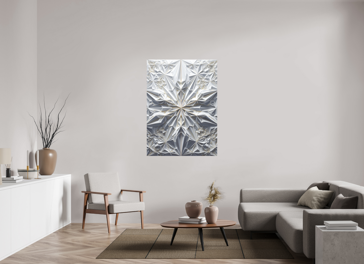 40 x 54.8″, Fine Art Print On Aluminum Dibond Snowflake