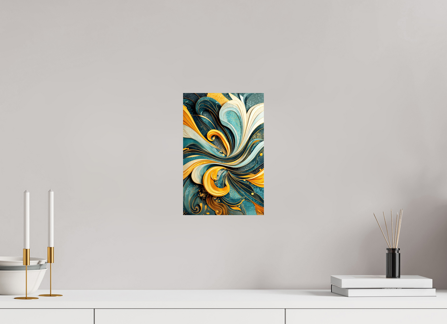 8 x 12.1″, Fine Art Print On Aluminum Dibond Abstract Swirl