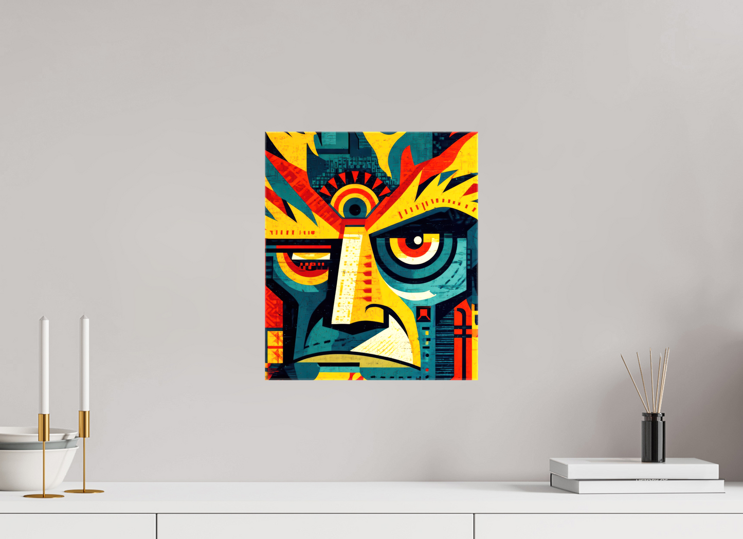 12 x 14.1″, Glossy Canvas Urban Tribal