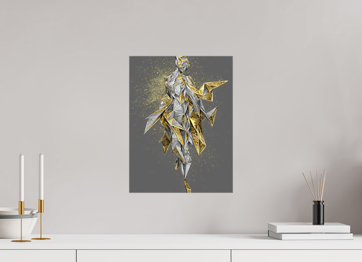 12 x 16″, Glossy Canvas Abstract Woman