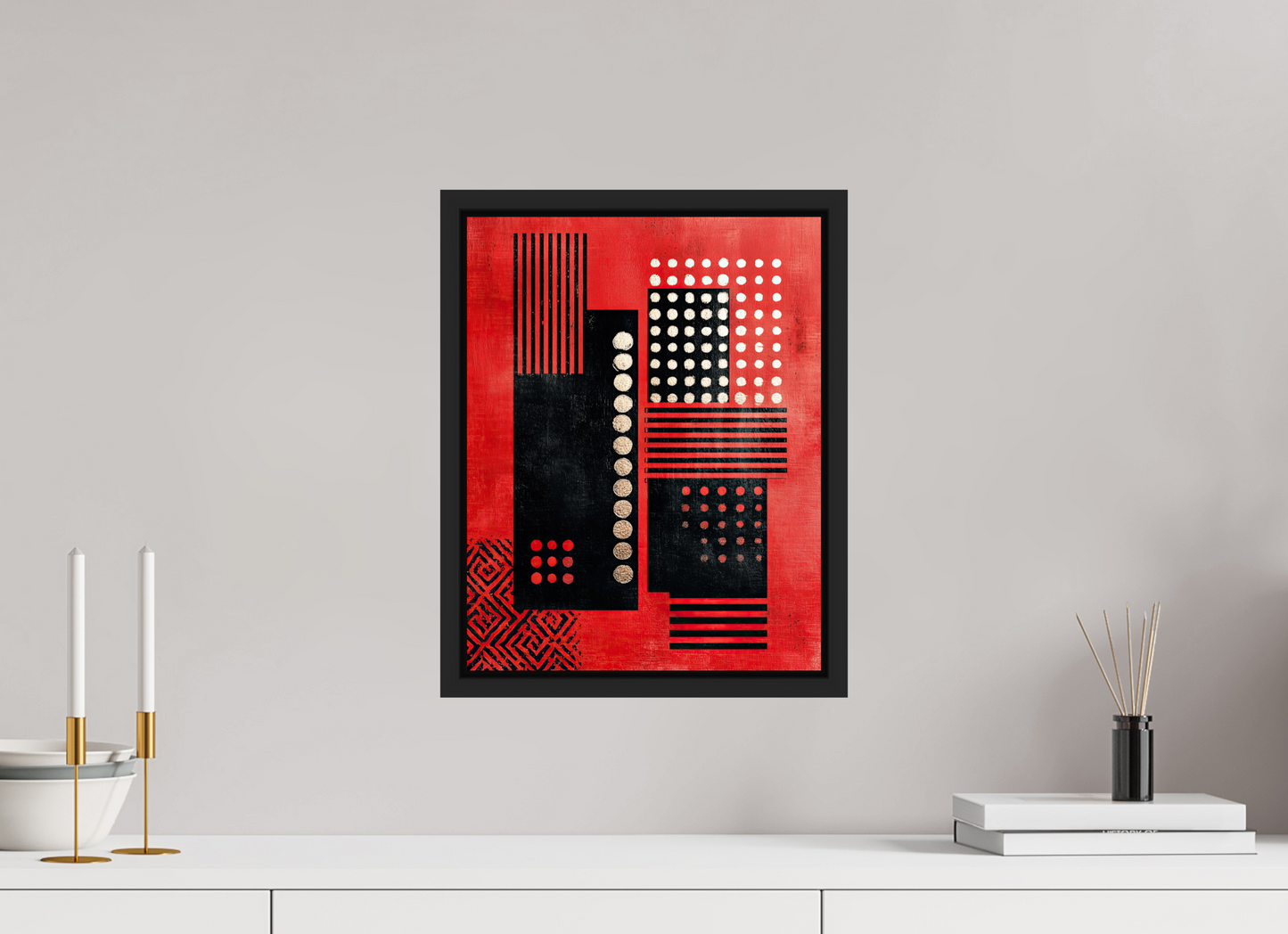 12 x 15.4″, Fine Art Print on Aluminum Dibond with Boarder Abstract Barcode