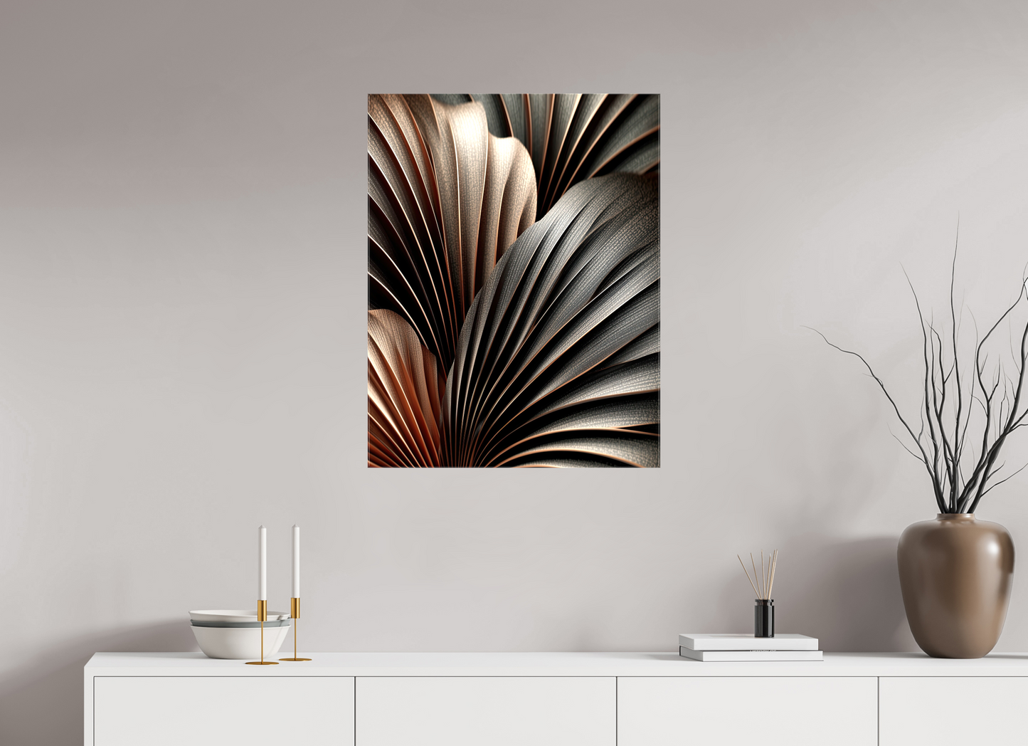 24 x 30.8″, Glossy Canvas Dark Leaves