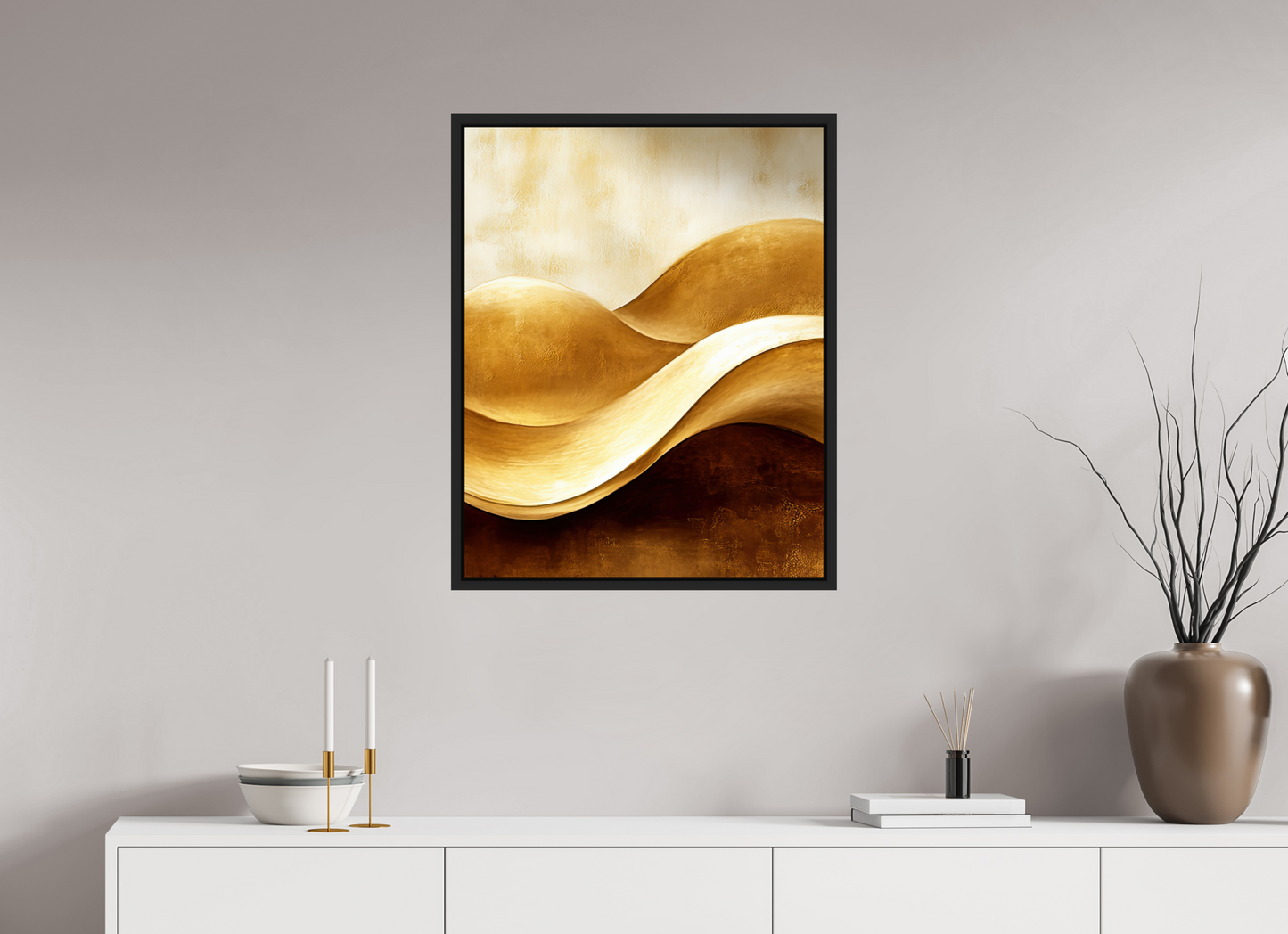 24 x 30.1″, Fine Art Print on Aluminum Dibond with Boarder Gold Dunes