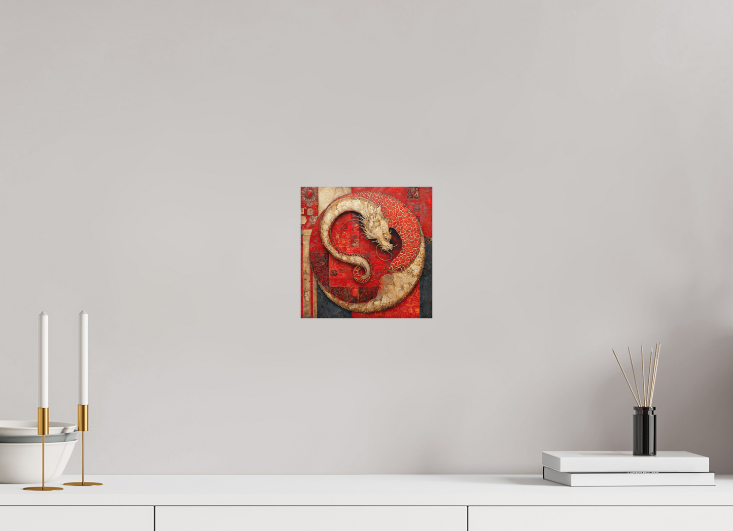 8 x 8″, Photo Print on Aluminum Backing Chinese Dragon
