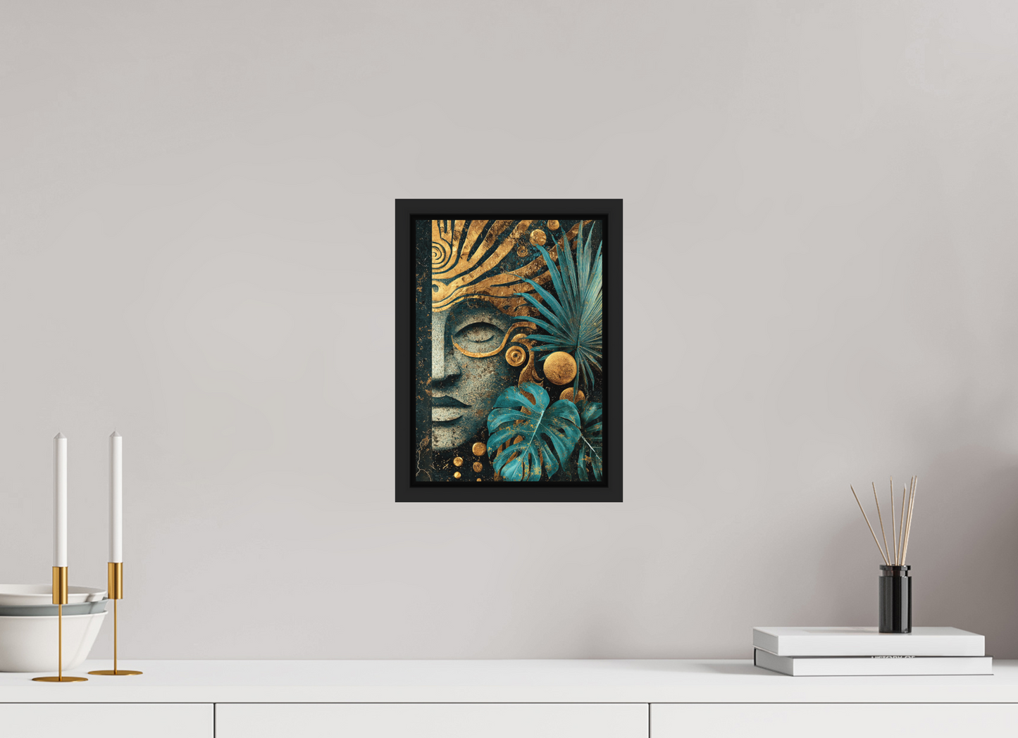 8 x 11.2″, Photo Print on Aluminum Backing with boarder Ancient Face 2