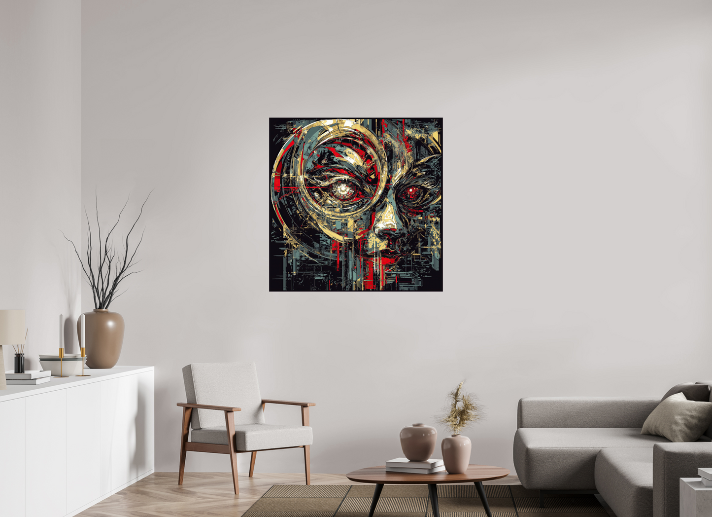 40 x 40″, Fine Art Print On Aluminum Dibond Abstract Female Eye
