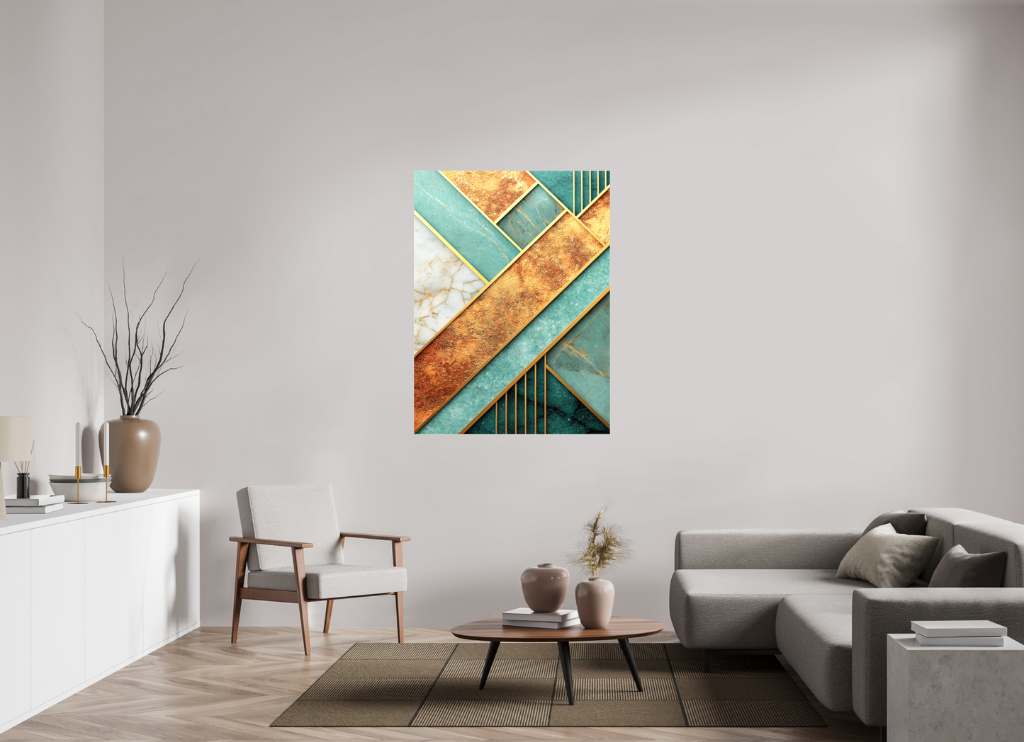 39 x 52.6″, Glossy Canvas Art Deco Atlantis