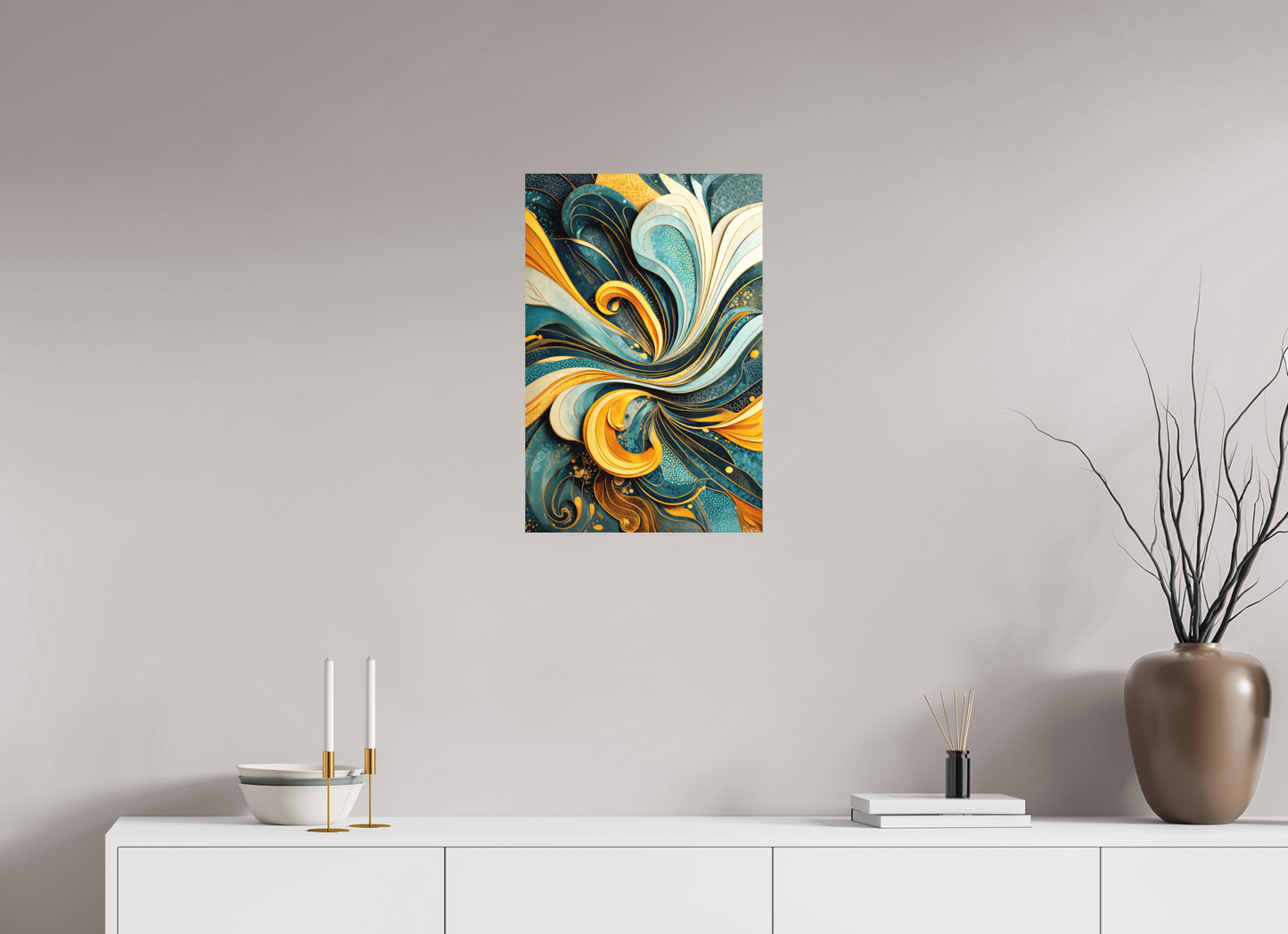 16 x 24.2″, Photo Print on Aluminum Backing Abstract Swirl