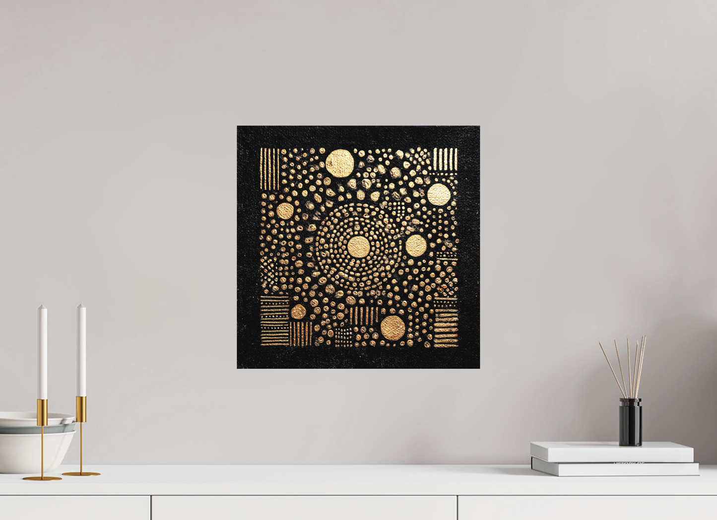 15 x 15″, Photo Print on Aluminum Backing Gold QR