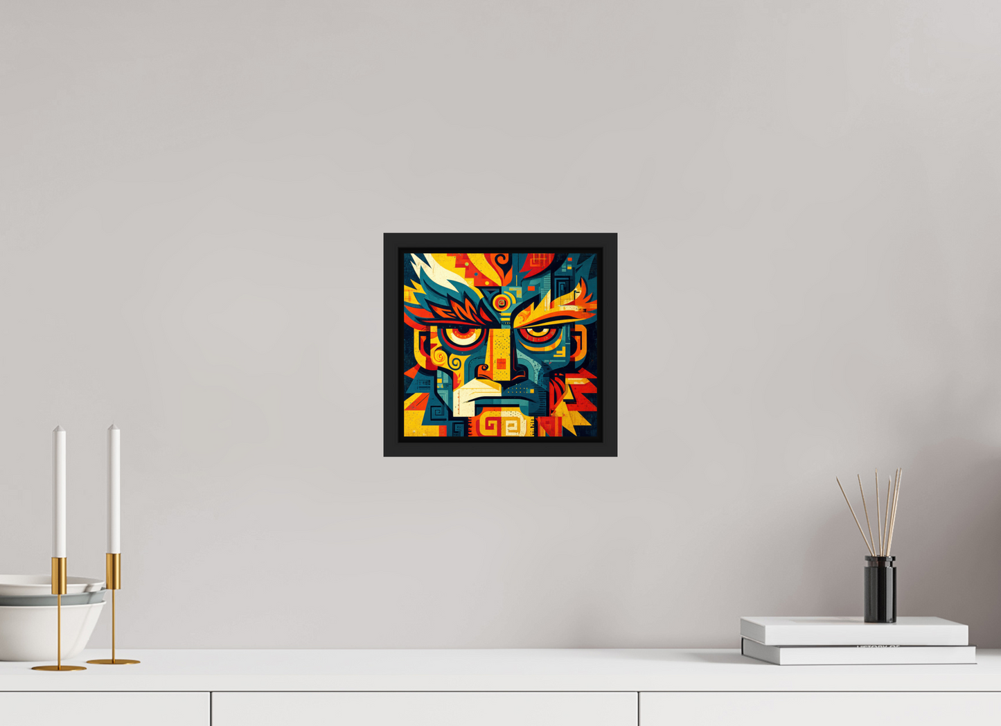 8.4 x 8″, Fine Art Print on Aluminum Dibond with Boarder Urban Tribal 3