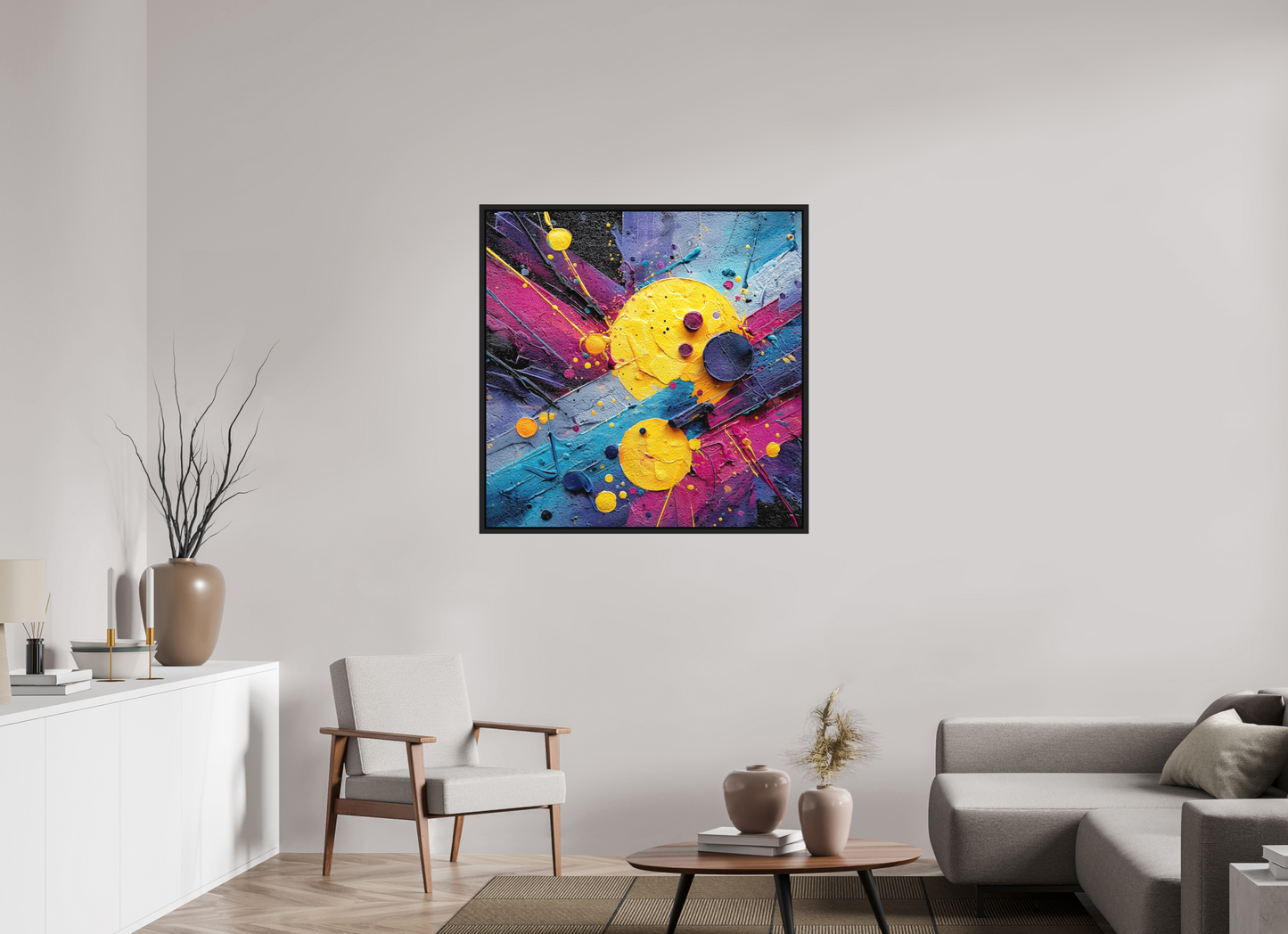 40 x 40″, Photo Print on Aluminum Backing with boarder Color Blast