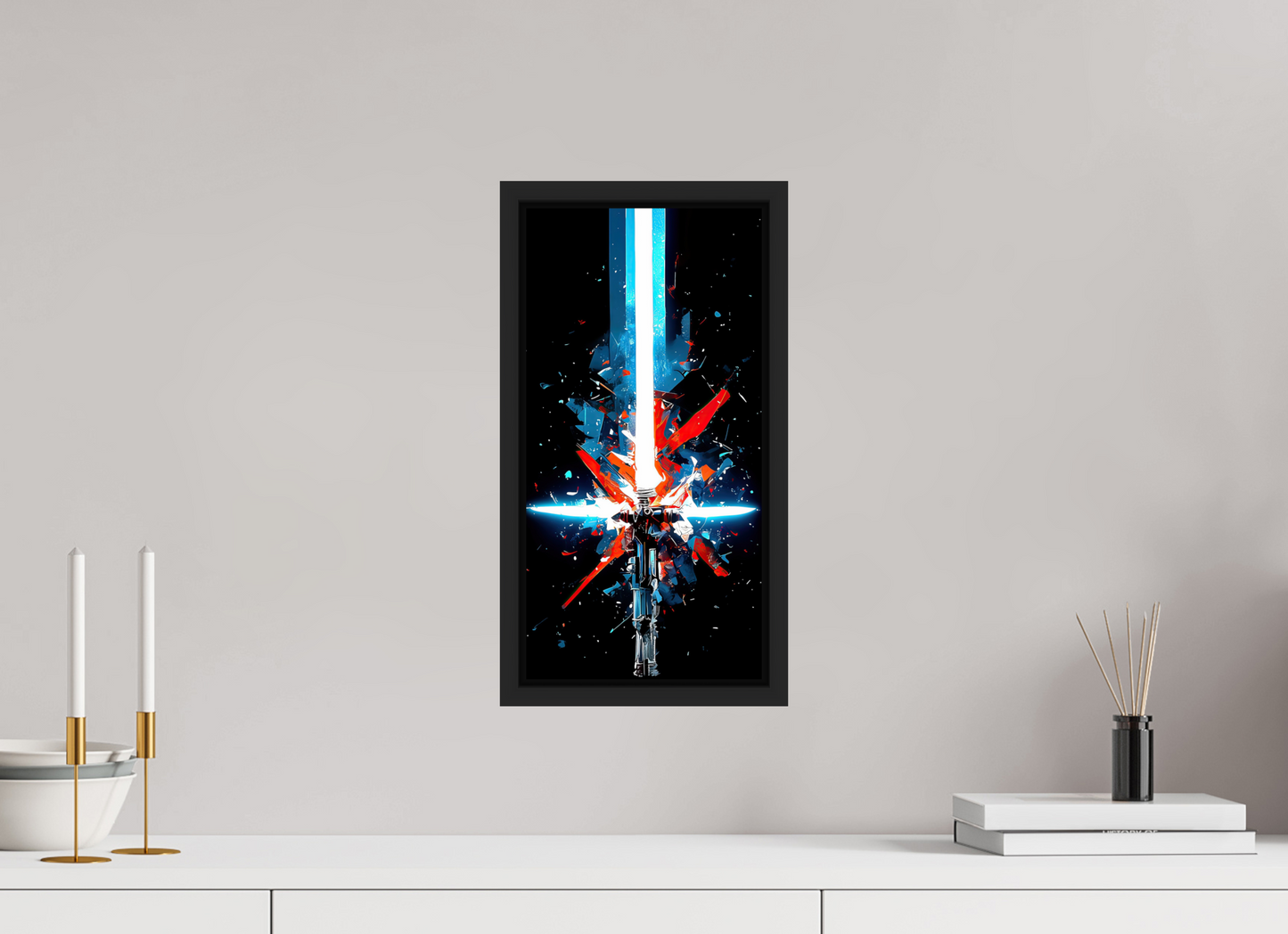 8 x 16″, Fine Art Print on Aluminum Dibond with Boarder Freedom Lightsaber