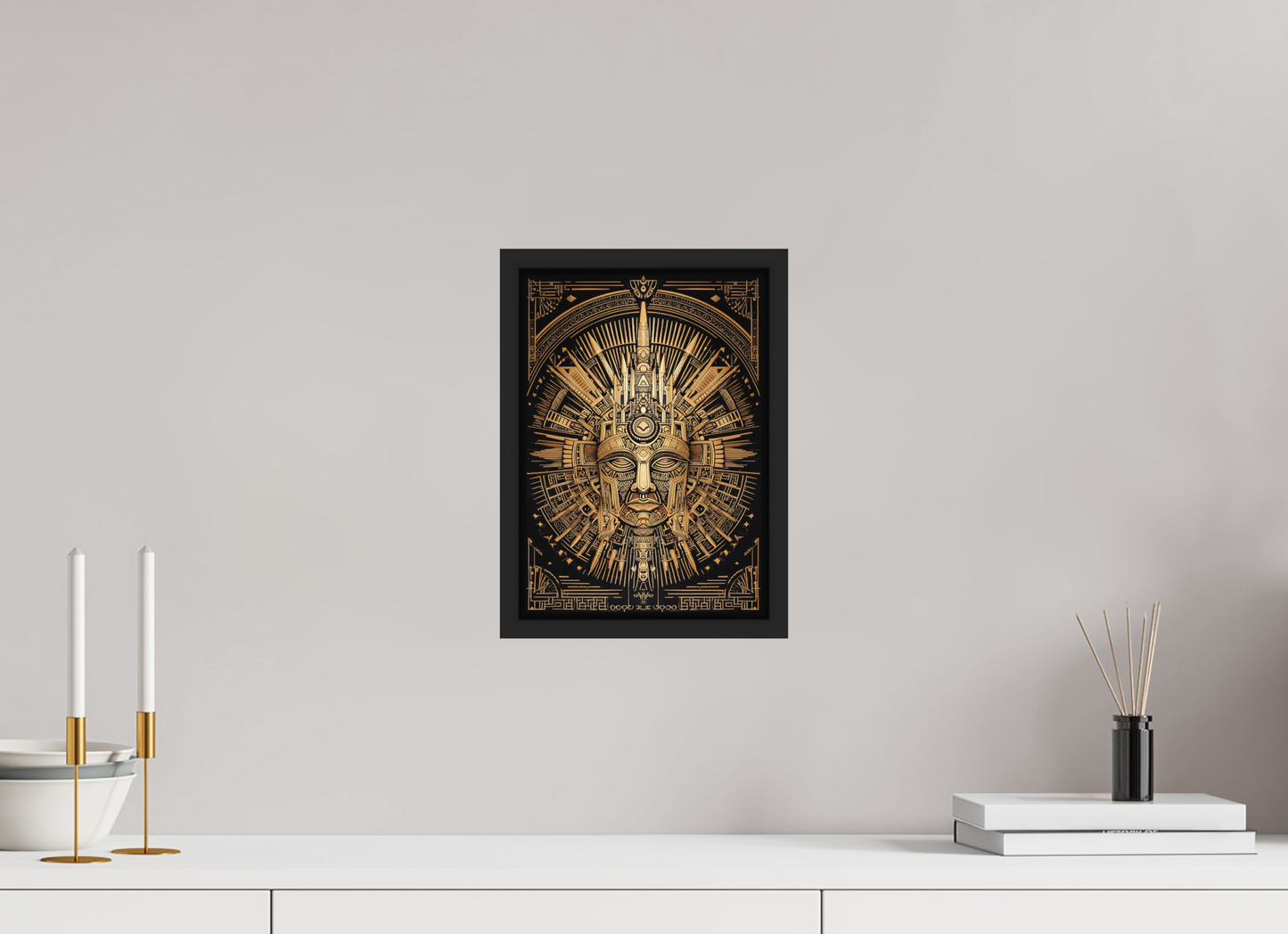 8 x 11.4″, Photo Print on Aluminum Backing with boarder Tribal Gold