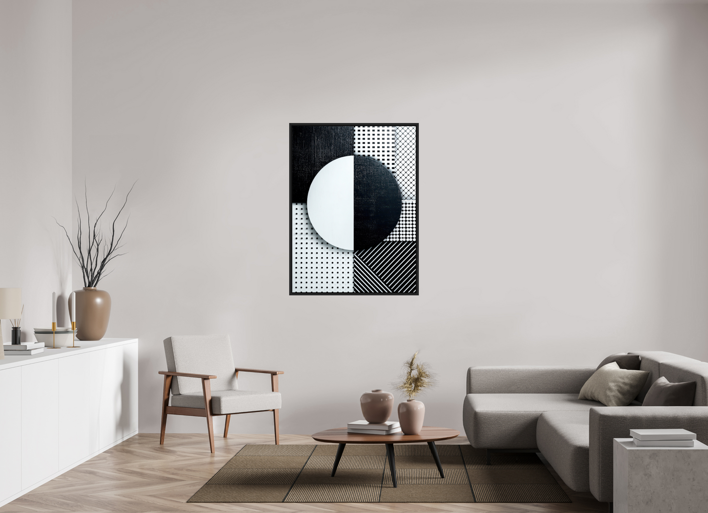 36 x 48.5″, Fine Art Print on Aluminum Dibond with Boarder Black & White 3