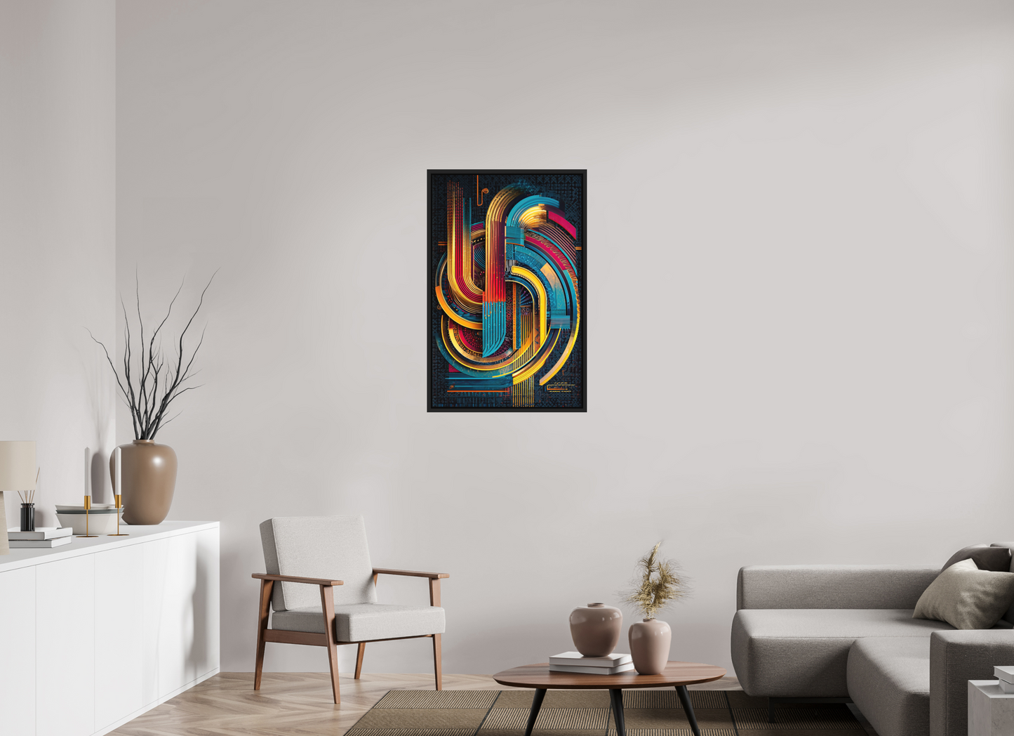 24 x 37.3″, Photo Print on Aluminum Backing with boarder Abstract Jazz 2