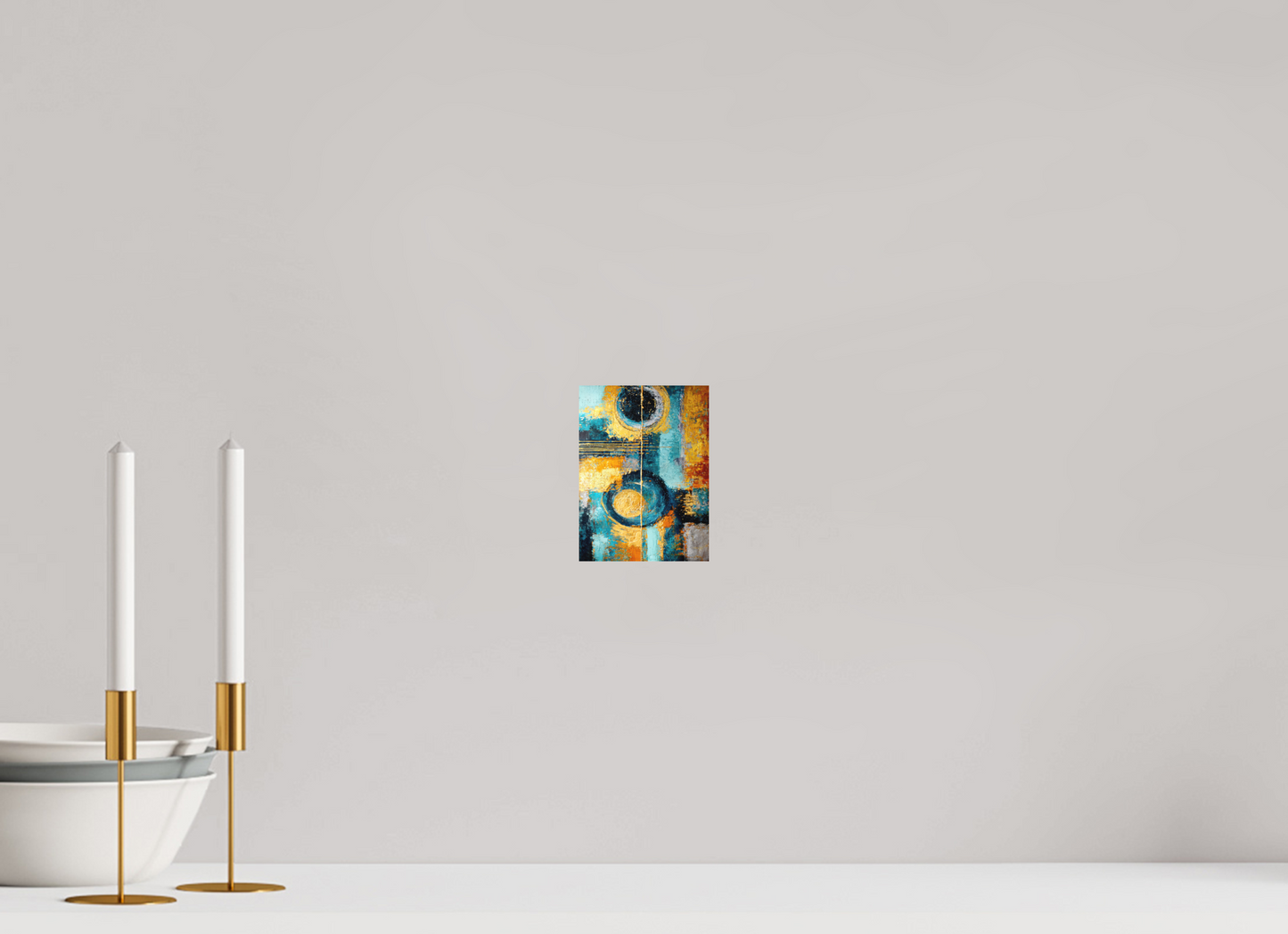4 x 5.4″, Photo Print on Aluminum Backing Abstract Gold Paint