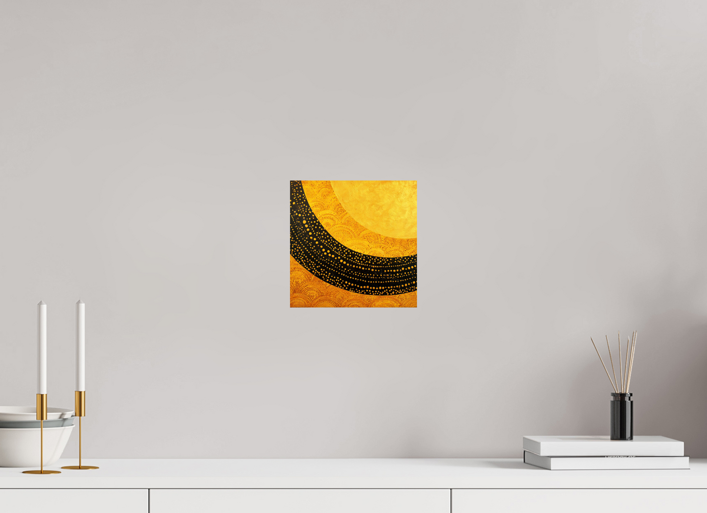 8 x 8″, Fine Art Print On Aluminum Dibond Art Deco Sun