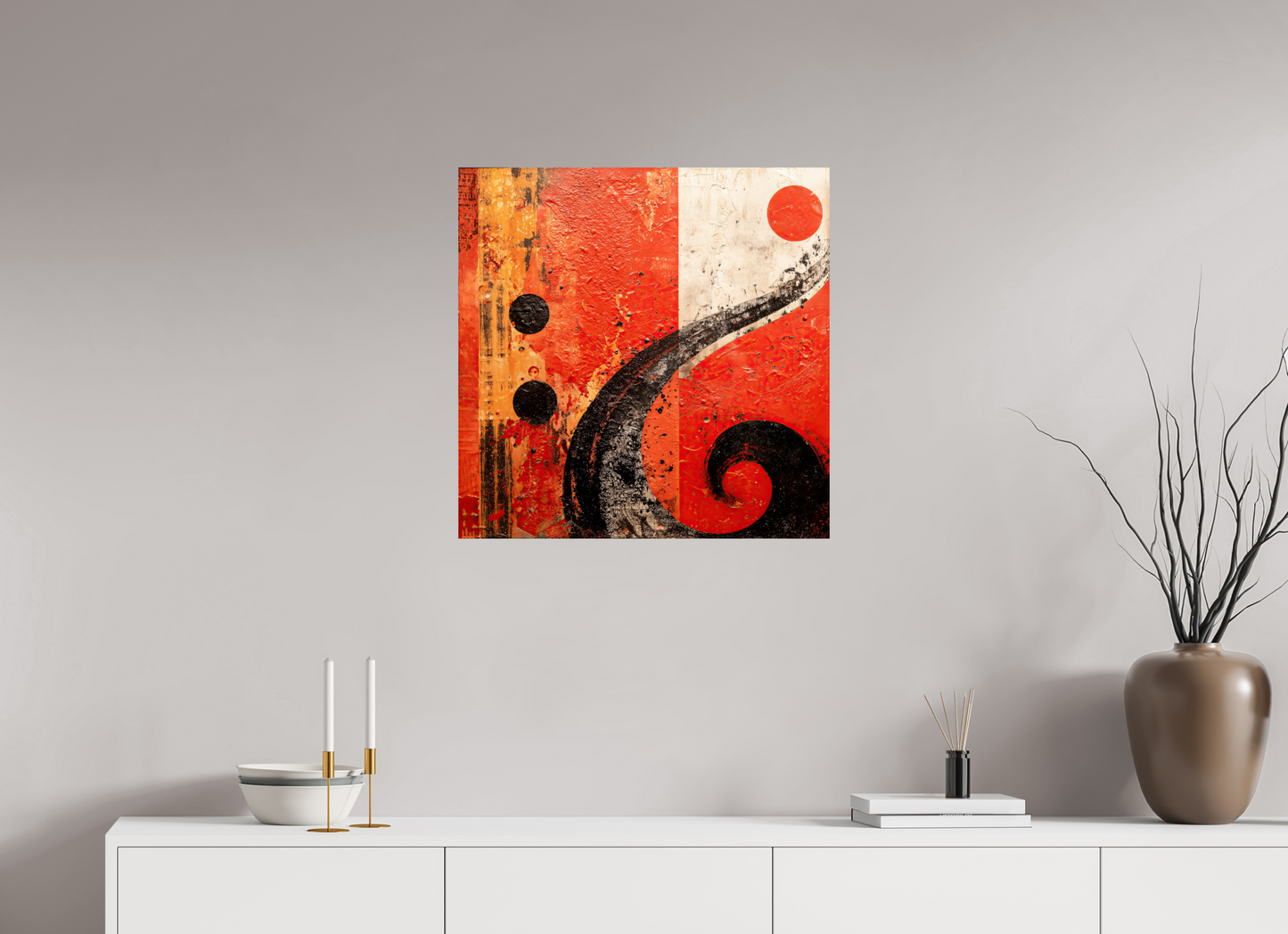 25 x 25″, Fine Art Print On Aluminum Dibond Abstract Musical Note