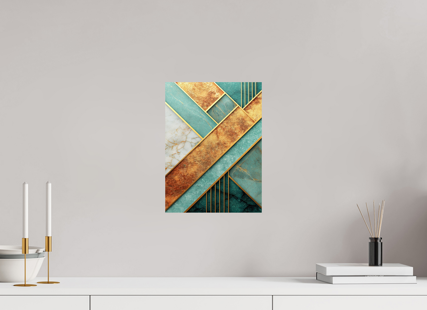 10 x 13.5″, Fine Art Print On Aluminum Dibond Art Deco Atlantis