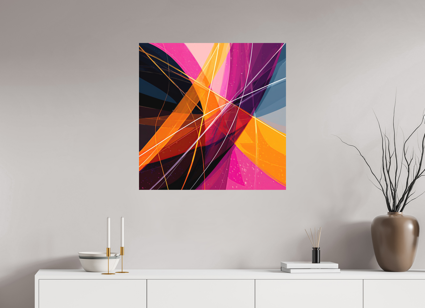 30 x 30″, Photo Print on Aluminum Backing Abstract Candy