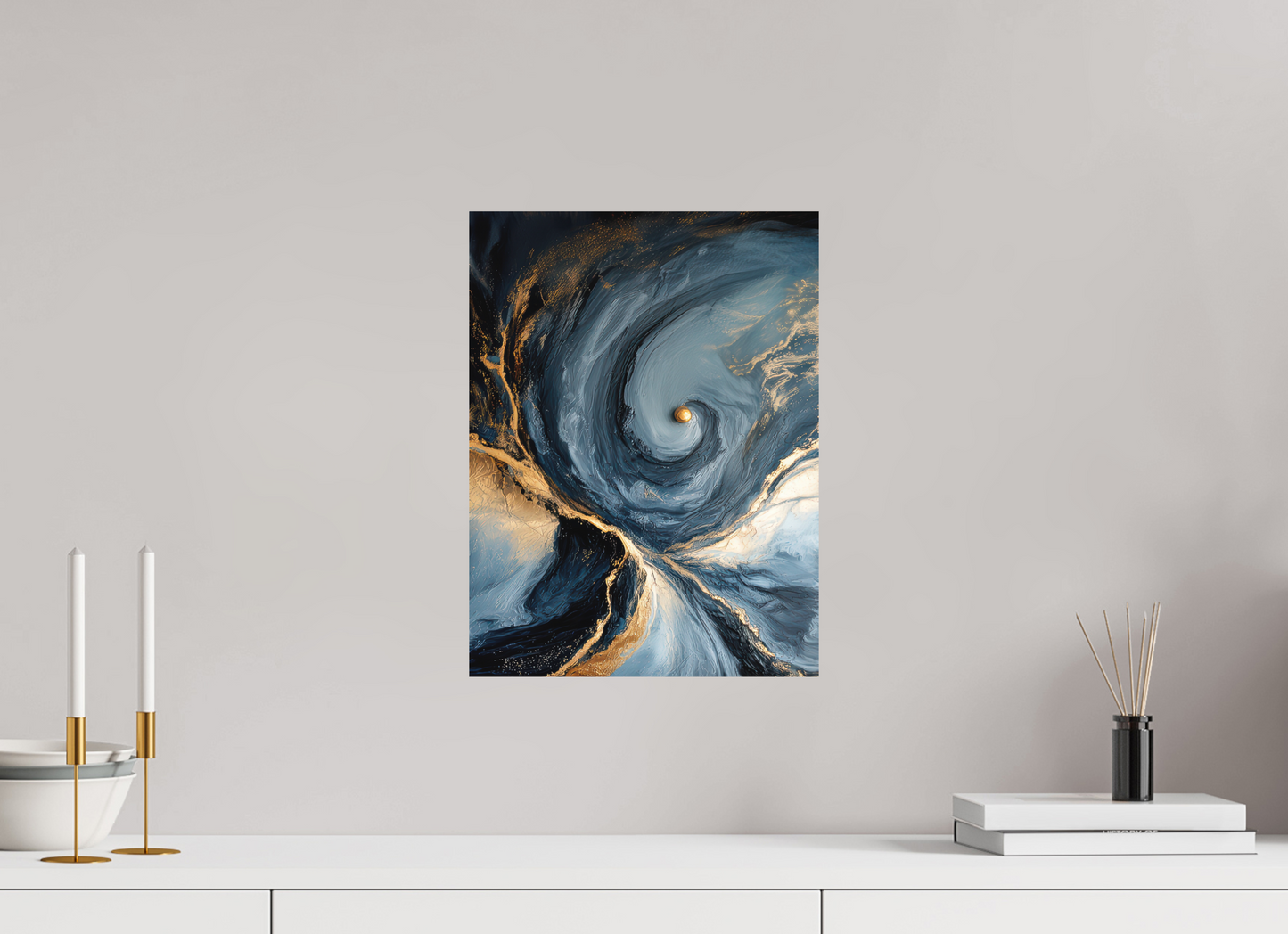 12 x 16″, Photo Print on Aluminum Backing Abstract Ocean Gold
