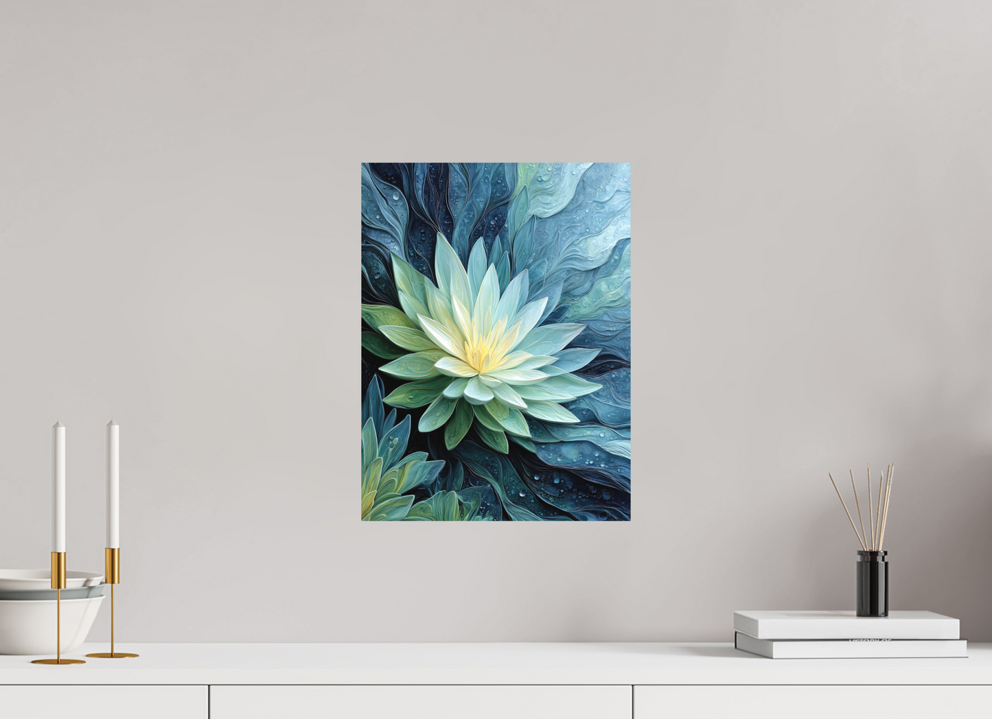 12 x 16″, Photo Print on Aluminum Backing Blue Lily