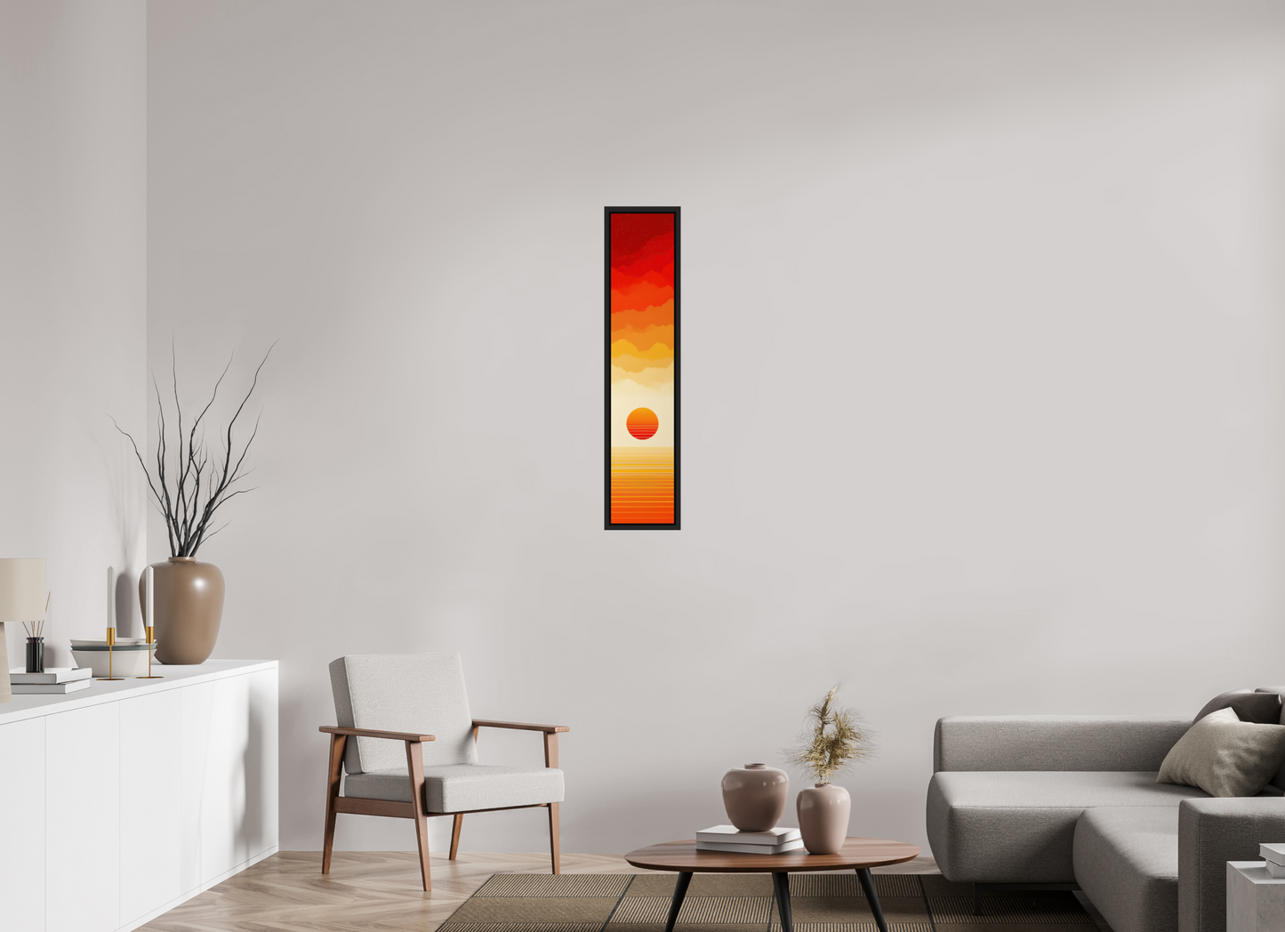 8 x 39.4″, Fine Art Print on Aluminum Dibond with Boarder Desert Mirage