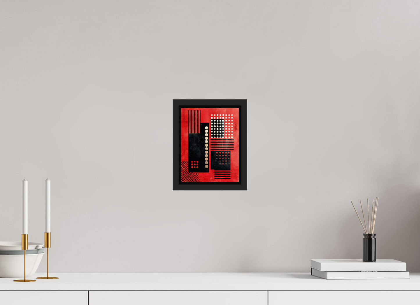 6 x 7.7″, Fine Art Print on Aluminum Dibond with Boarder Abstract Barcode