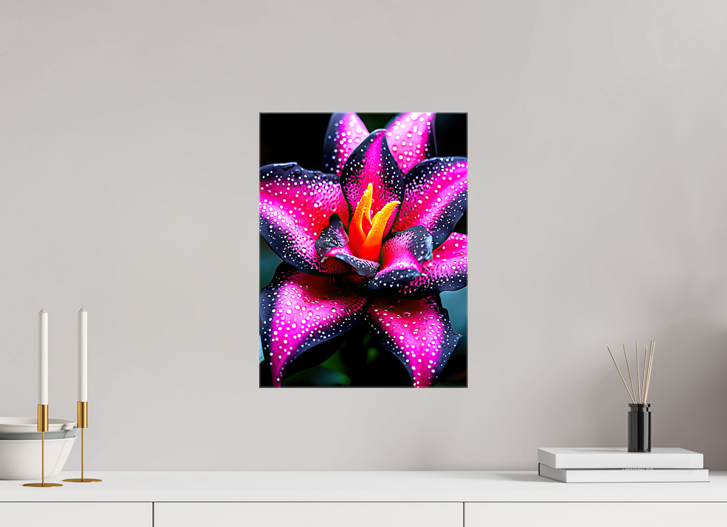 12 x 16″, Glossy Canvas Pink Poison Flower