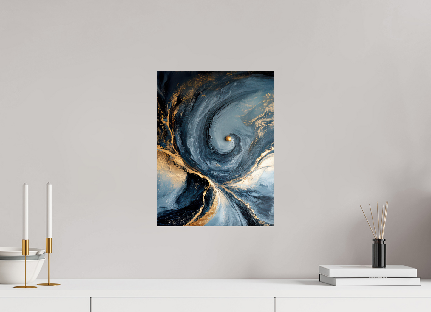 12 x 16″, Fine Art Print On Aluminum Dibond Abstract Ocean Gold