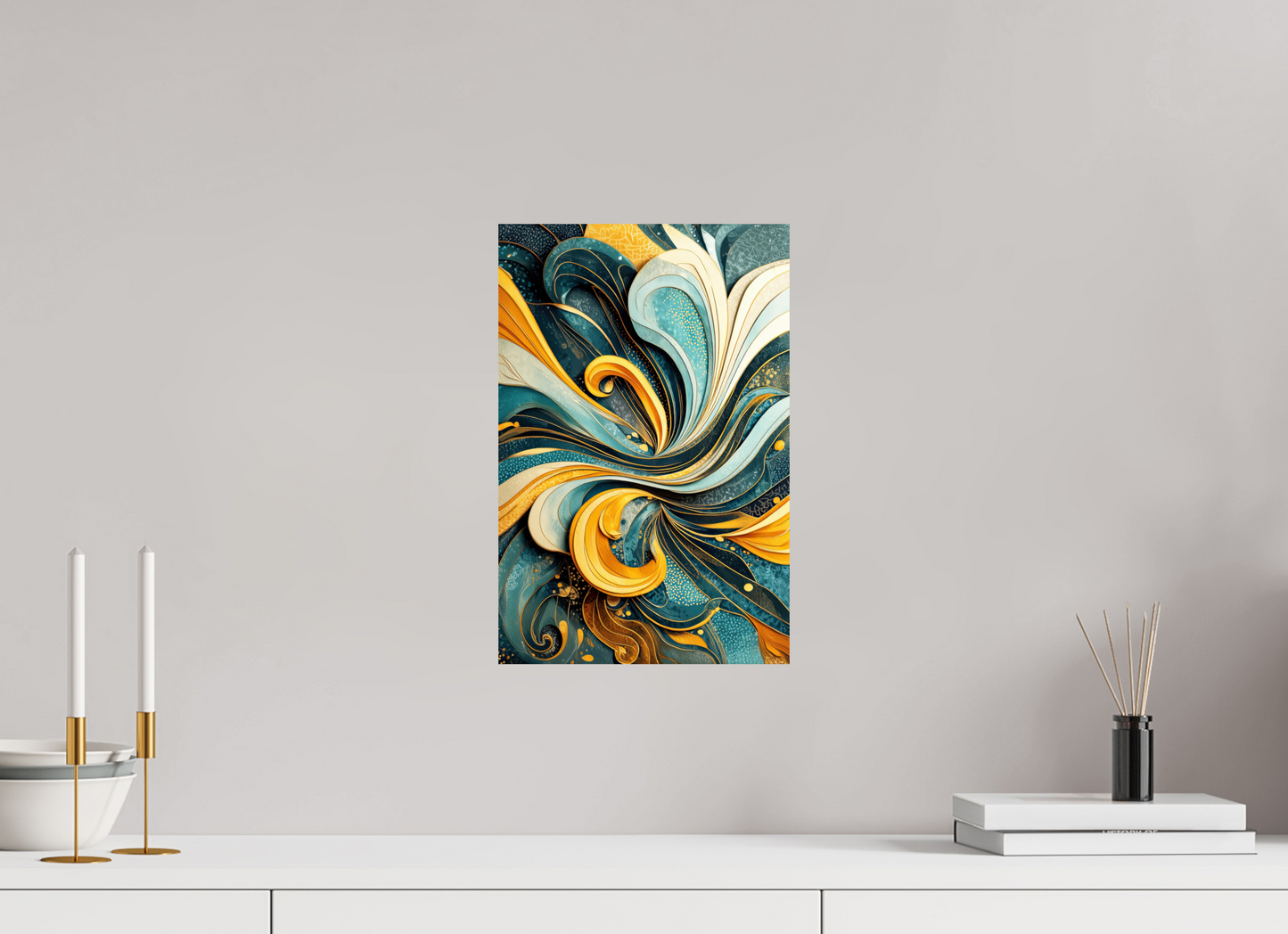 10 x 15.1″, Fine Art Print On Aluminum Dibond Abstract Swirl