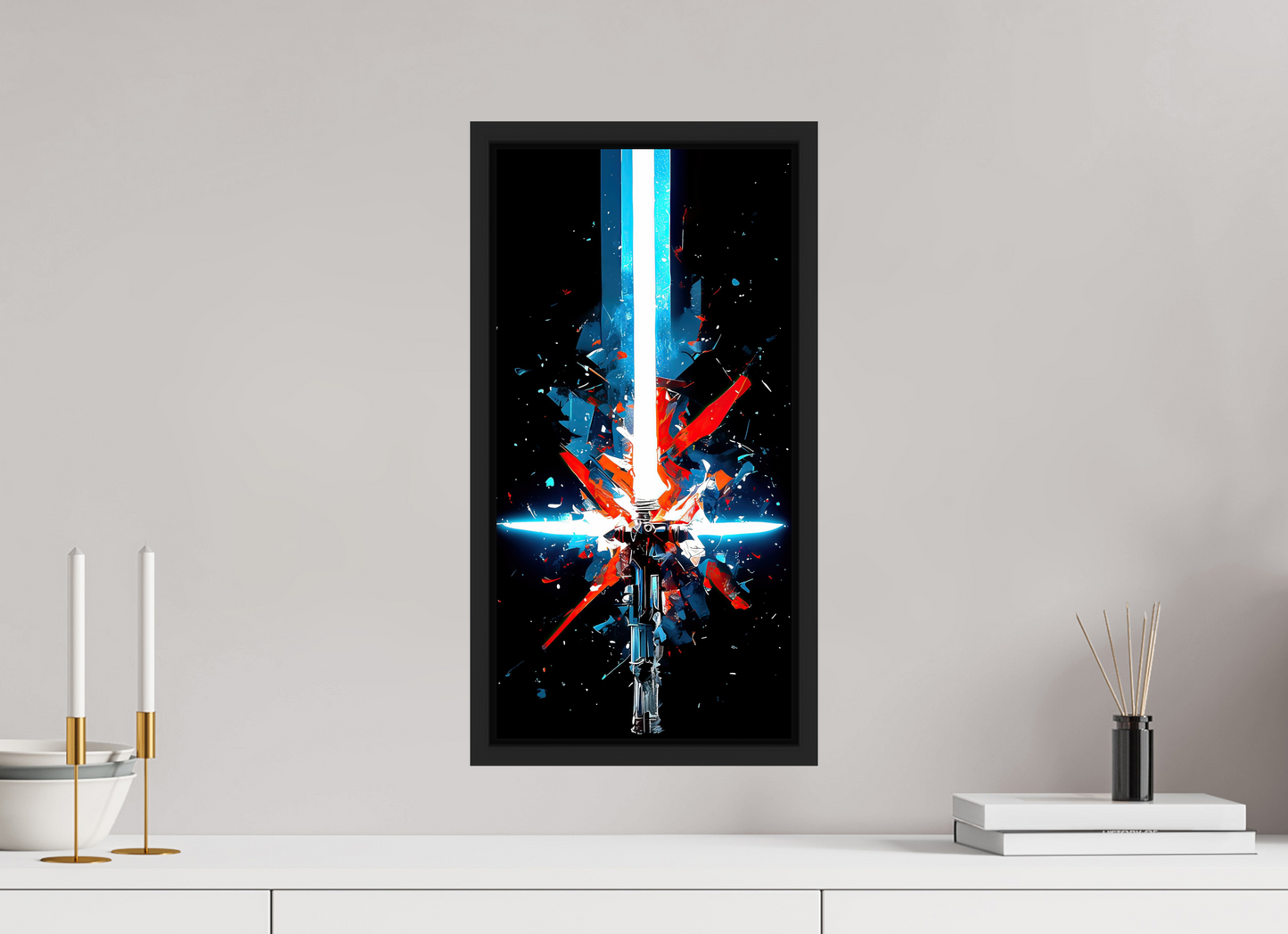 10 x 20″, Fine Art Print on Aluminum Dibond with Boarder Freedom Lightsaber