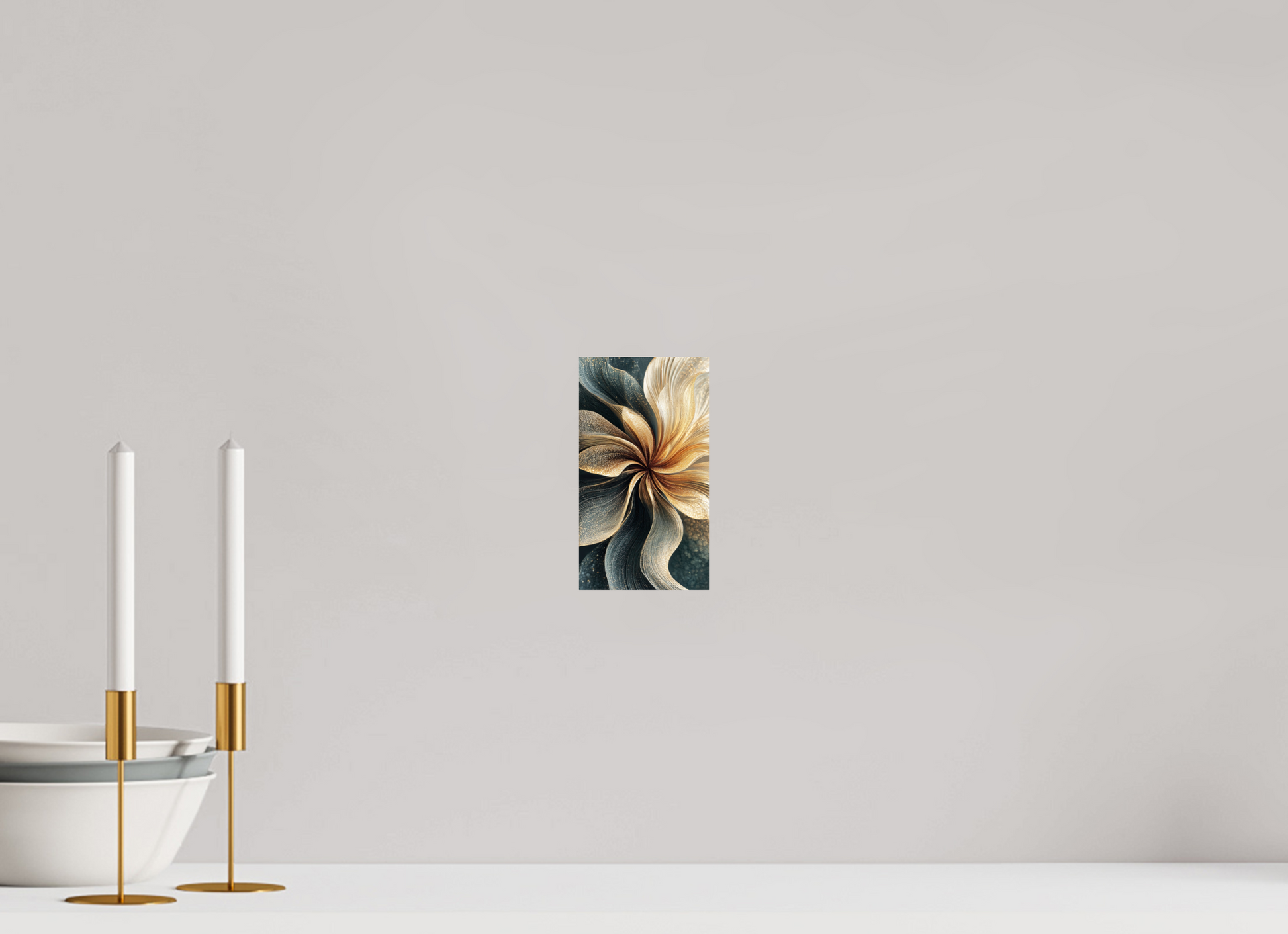 4 x 7.2″, Fine Art Print On Aluminum Dibond Abstract Flower Swirl