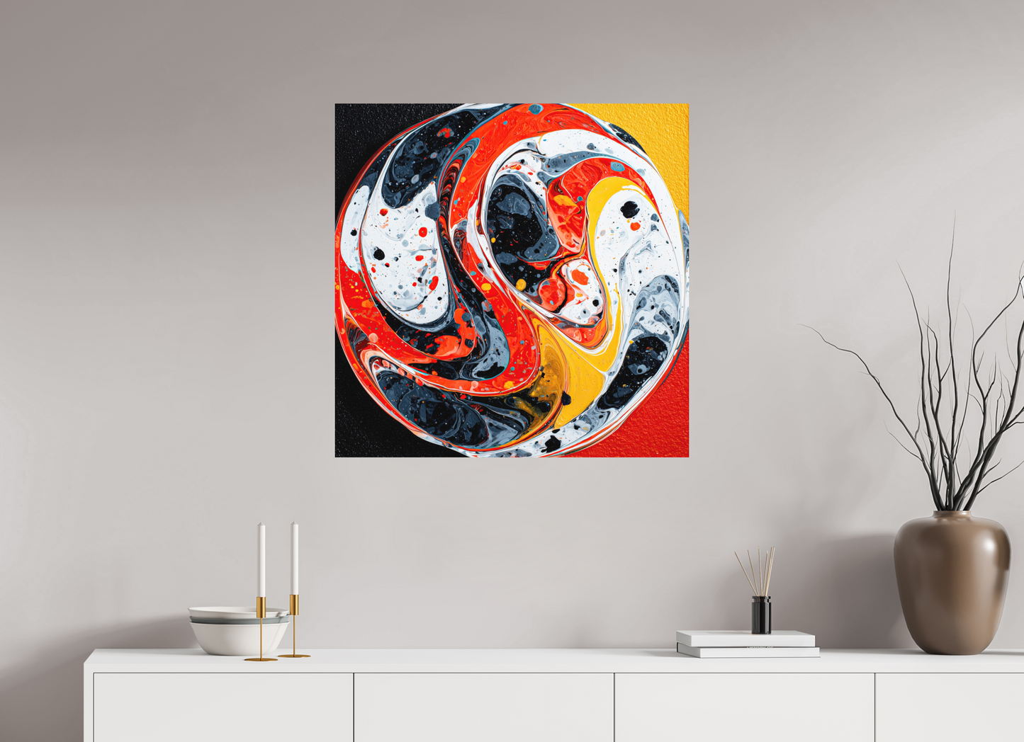 30 x 30″, Photo Print on Aluminum Backing Marble