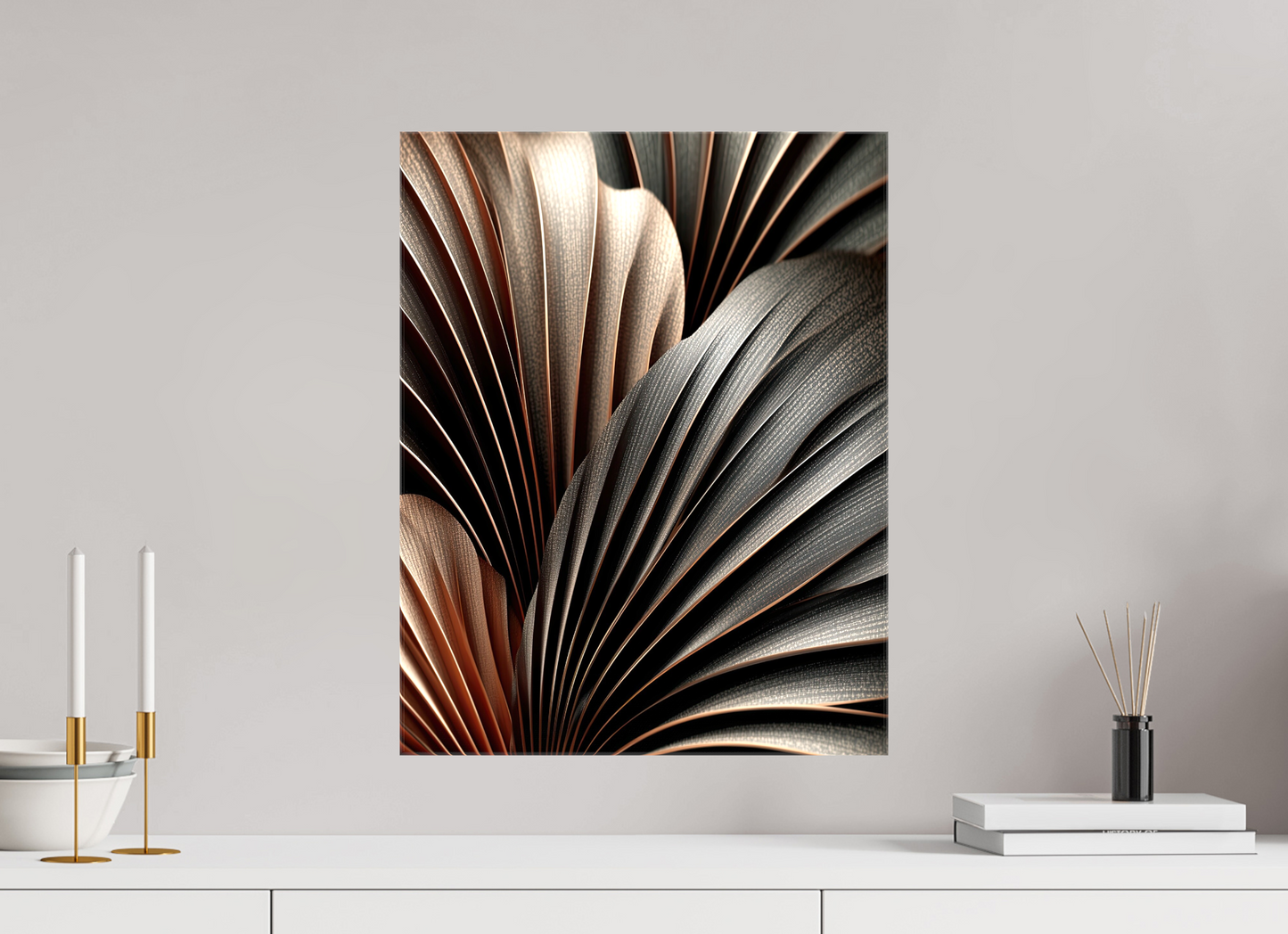 16 x 20.5″, Glossy Canvas Dark Leaves