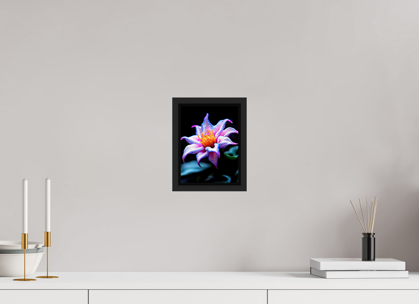 6 x 8″, Fine Art Print on Aluminum Dibond with Boarder Cotton Candy Flower
