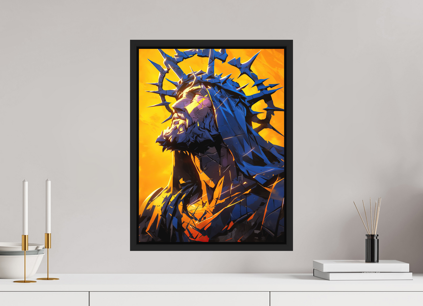 15 x 20″, Photo Print on Aluminum Backing with boarder Jesus