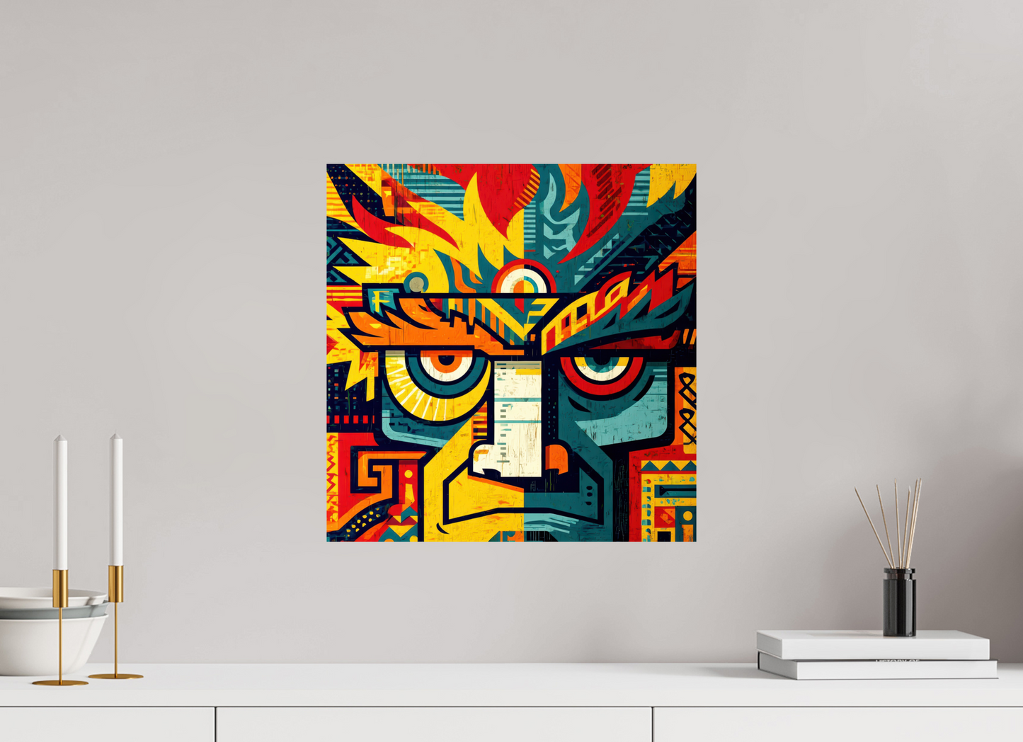 16 x 16.3″, Fine Art Print On Aluminum Dibond Urban Tribal 2