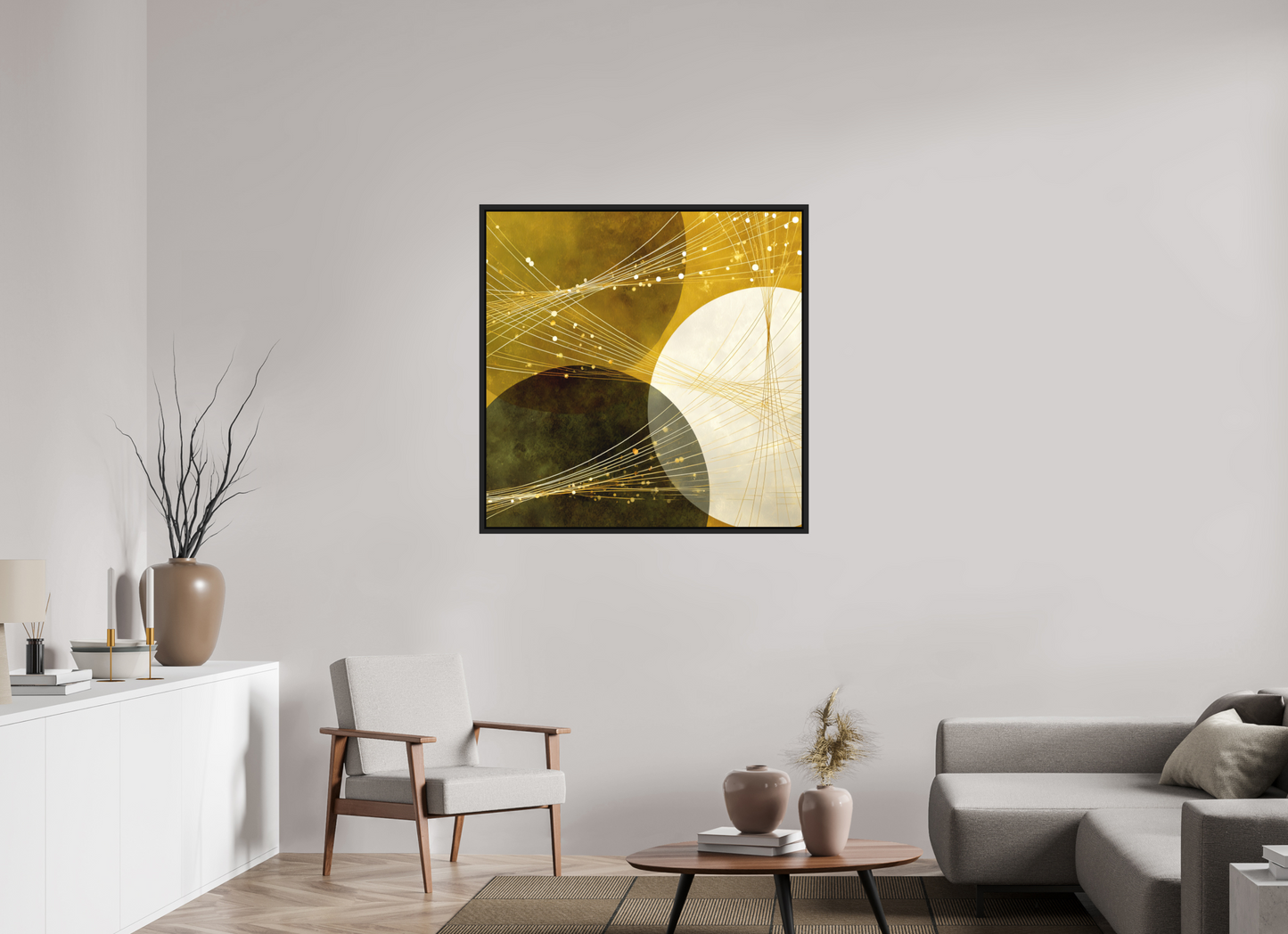 40 x 40″, Photo Print on Aluminum Backing with boarder Lime Circles