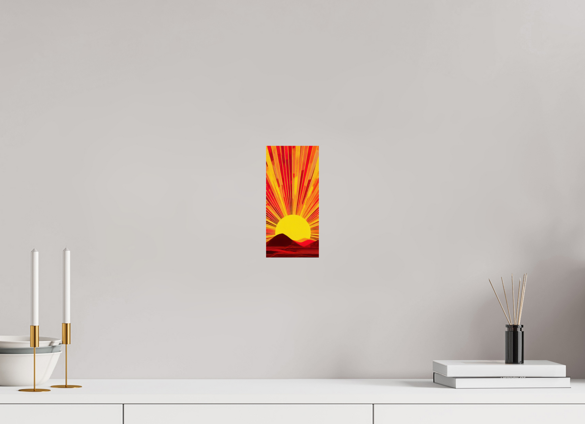 4 x 8.5″, Fine Art Print On Aluminum Dibond Abstract Desert Sun