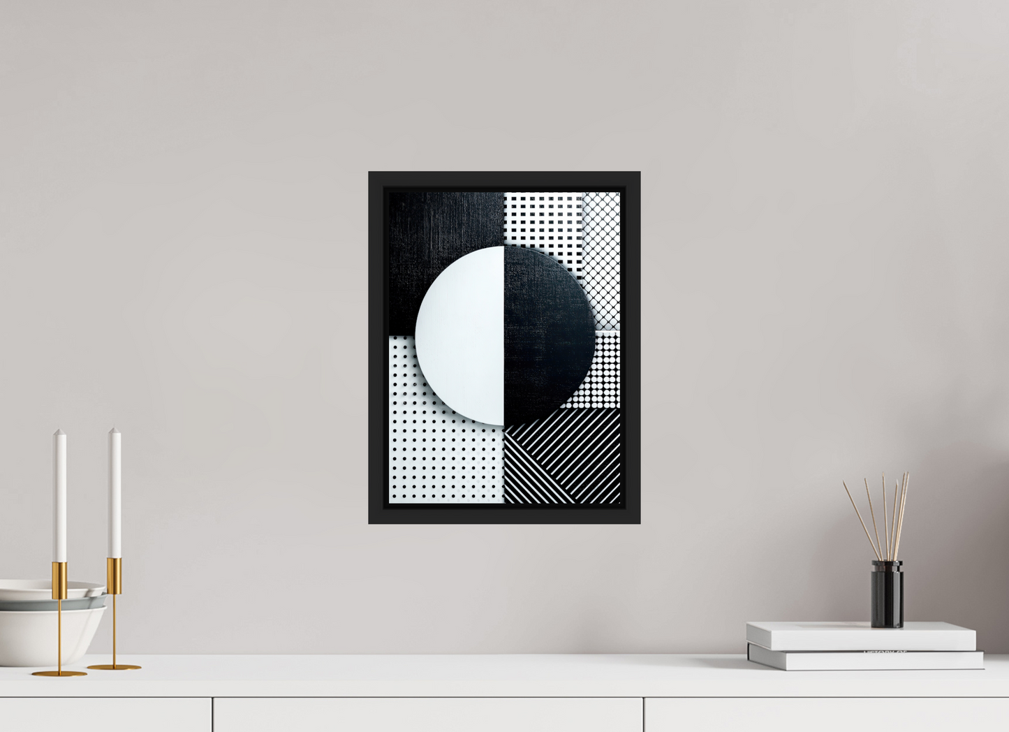 10 x 13.5″, Fine Art Print on Aluminum Dibond with Boarder Black & White 3