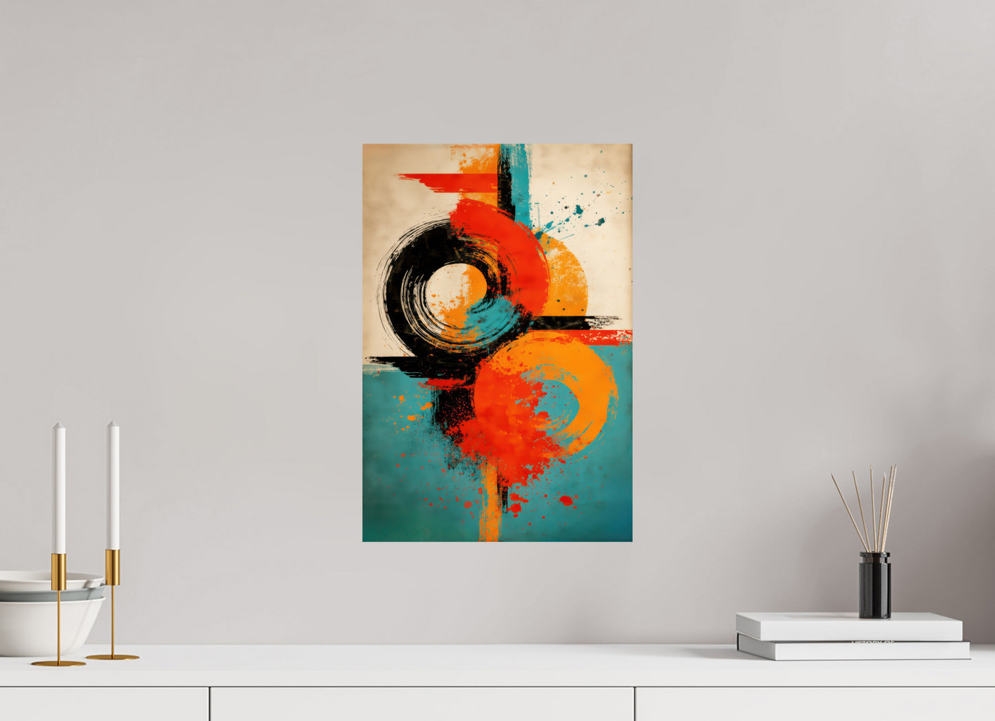 12 x 17.7″, Fine Art Print On Aluminum Dibond Abstract Traffic Sign
