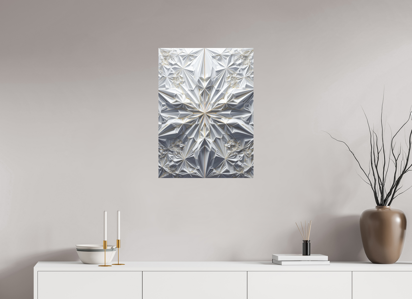20 x 27.4″, Fine Art Print On Aluminum Dibond Snowflake