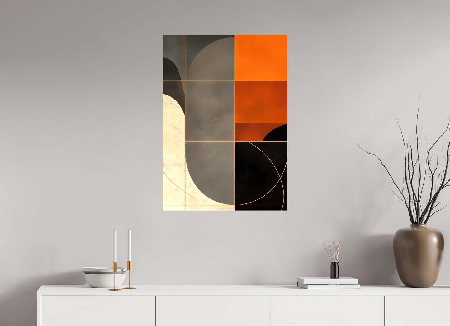 ISO A1 (59,4 x 84,1 cm), Glossy Canvas Abstract Squares