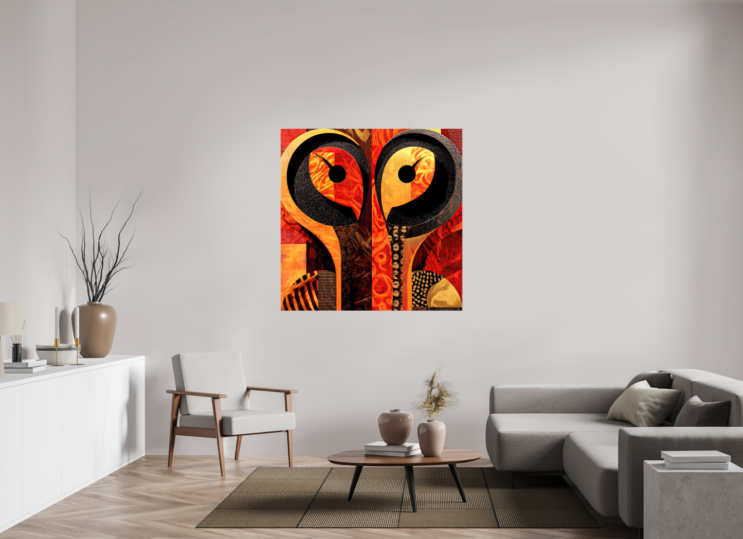 50 x 50″, Glossy Canvas Abstract Cutout 3