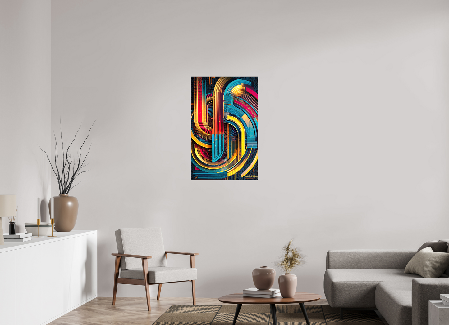 24 x 37.3″, Glossy Canvas Abstract Jazz 2